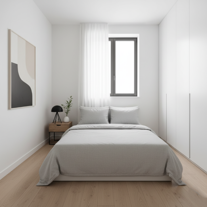 Minimalist apartment Modern bedroom interior by Liudmila Viynskovsky