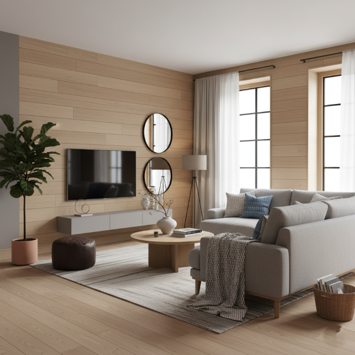 Scandy-lounge Modern living room interior by Liudmila Viynskovsky